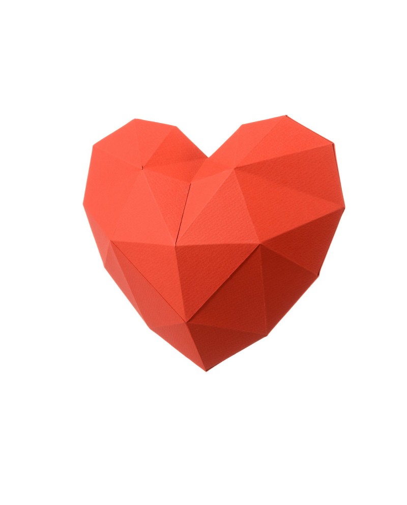 Wizardi 3D Papercraft Kit Heart PP-2HRT-RED