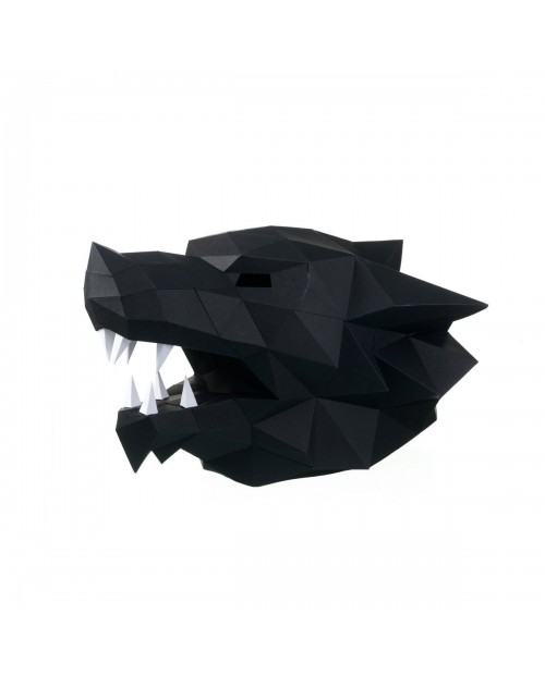 Wizardi 3D Papercraft Kit Wolf Mask PP-3WOL-BLA