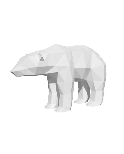 Wizardi 3D Papercraft Kit Polar Bear PP-2PLB-WHT
