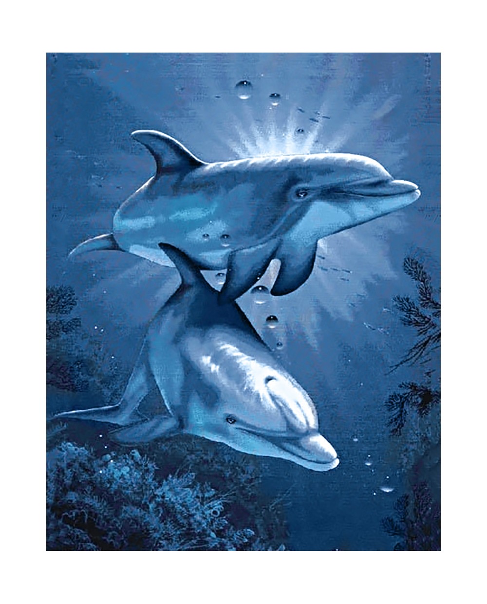 Гранни набор алмазной вышивки свидание дельфинов (AG 115) 38х48 см